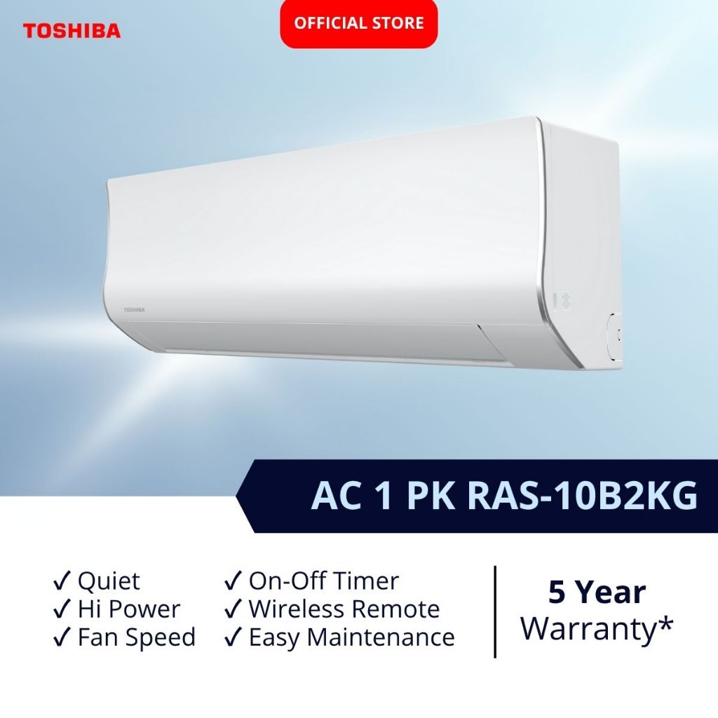 [FREE  ONGKIR JABODETABEK] [UNIT ONLY] Toshiba AC Fixed Speed 1 PK RAS-10B2KG-ID