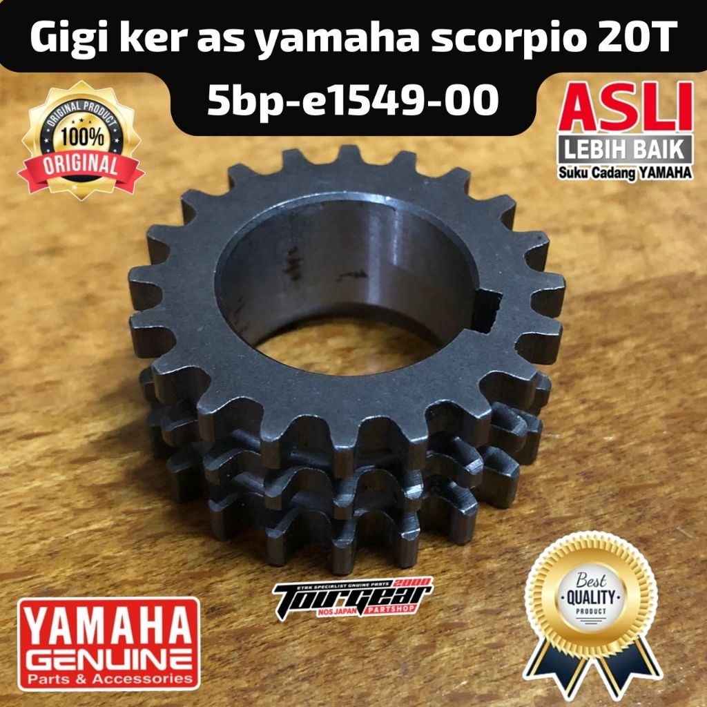 GIGI KER AS UKURAN 20T YAMAHA SCORPIO ORIGINAL LOSTPACK 5BP-E1549-00