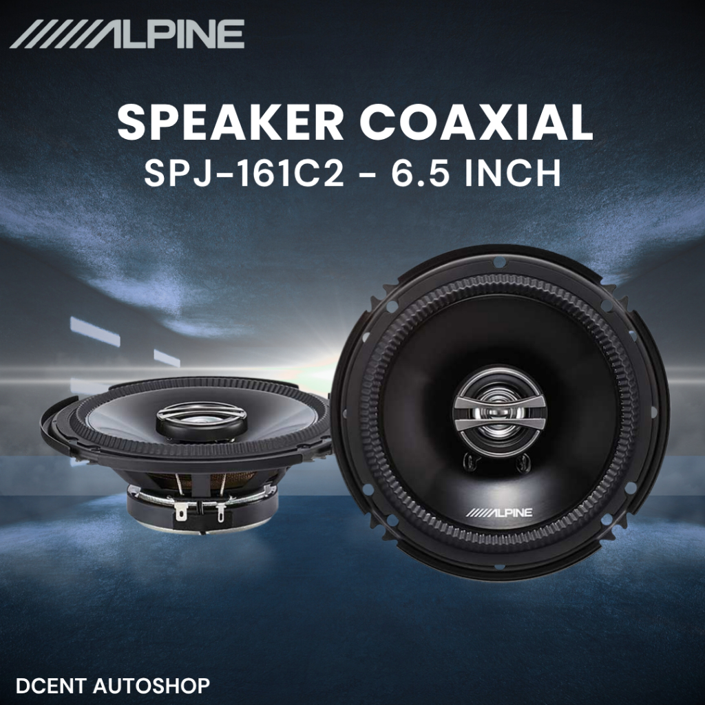 Speaker Coaxial Mobil - Speaker Alpine SPJ-161C2 - 6 Inch - Coaxial Speaker Audio Mobil - Plug N Pla