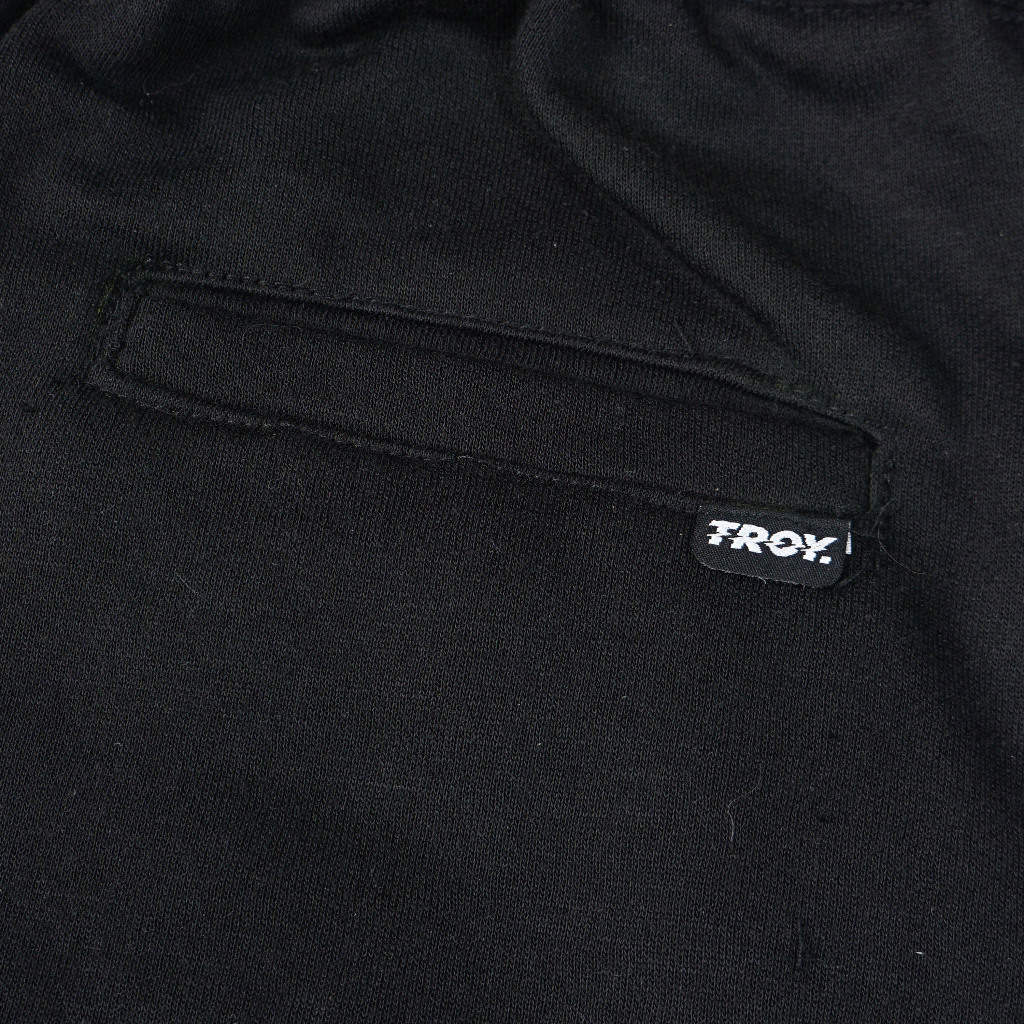 Troy Company Baggy Cargo Long Pants World Catastrophe - Celana Panjang Hitam Fleece LFC 3356