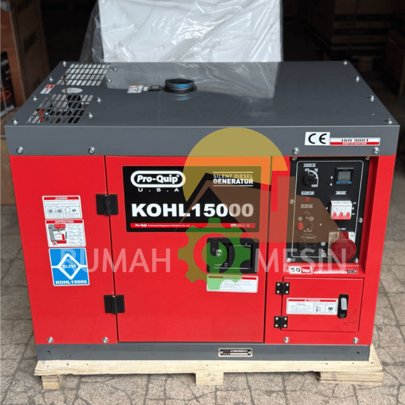 Genset Silent Proquip KOHL 15000 10.000 Watt 1Phase 3Phase Solar