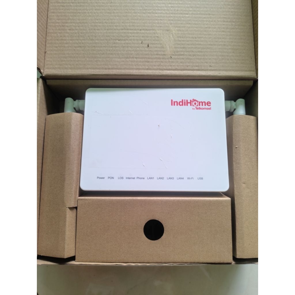 ROUTER ONT ZTE GPON ZXHN F672Y (5G) DUALBAND PORT BIRU + ADAPTOR