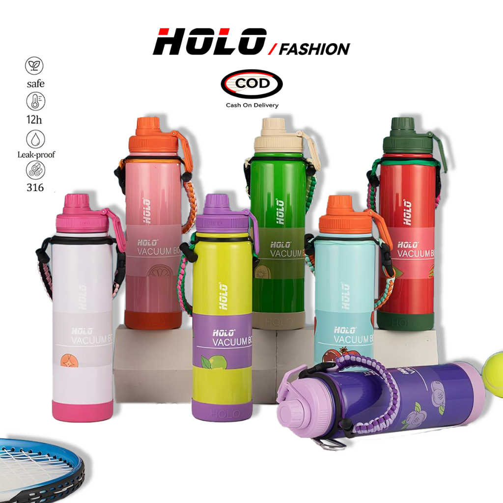 HOLO Tumbler Termos Botol Stainless 304 1000ml Vacuum Tempat Tahan Panas Dingin Portable Seri Buah