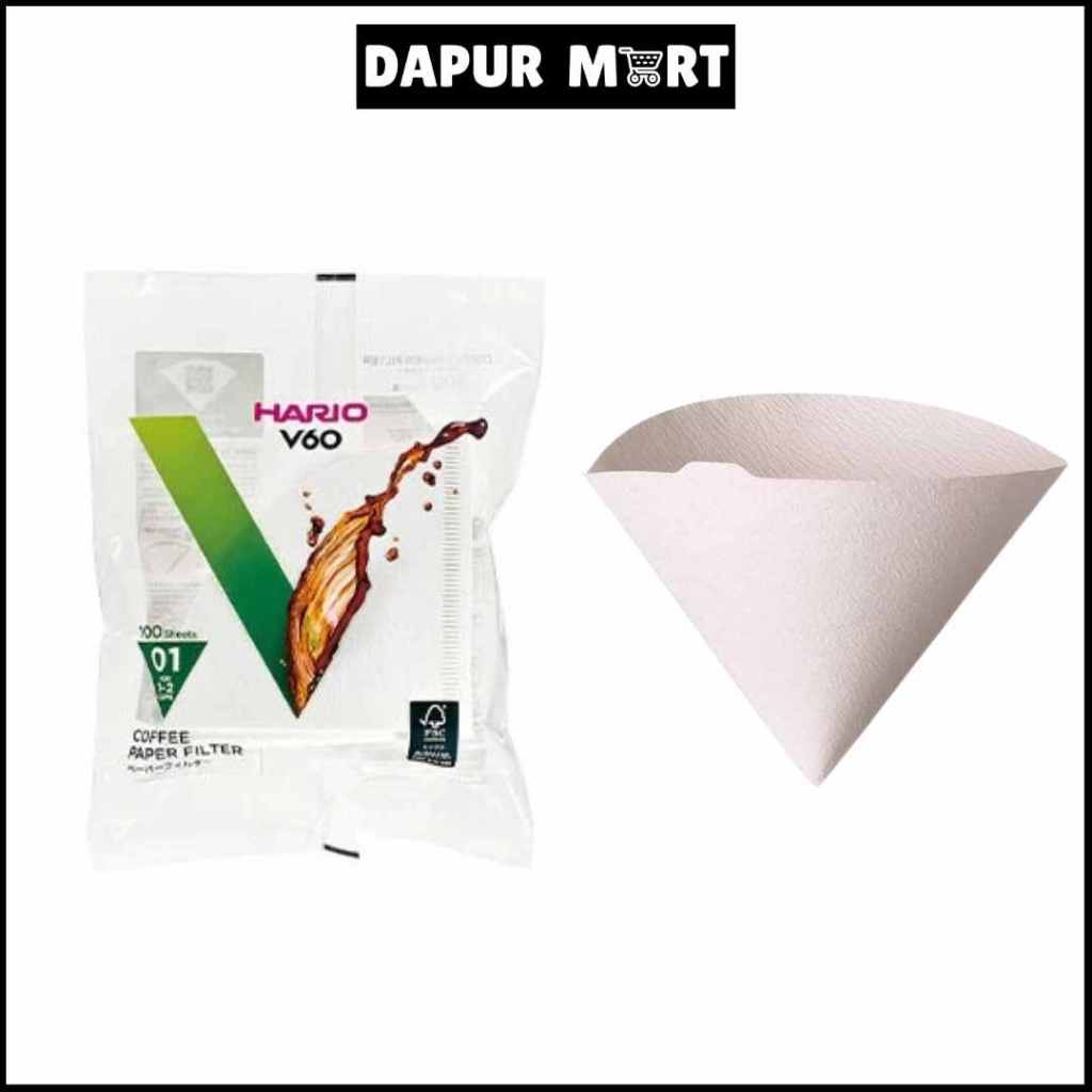 HARIO 01 JAPAN Paper Filter V60 100pcs | Kertas Saring Kopi V60