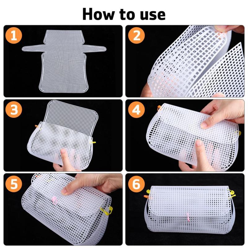 Canvas Plastic Bag/Kanvas Plastik Lembaran/Jaring Tas Rajut/Kerangka Tas Rajut