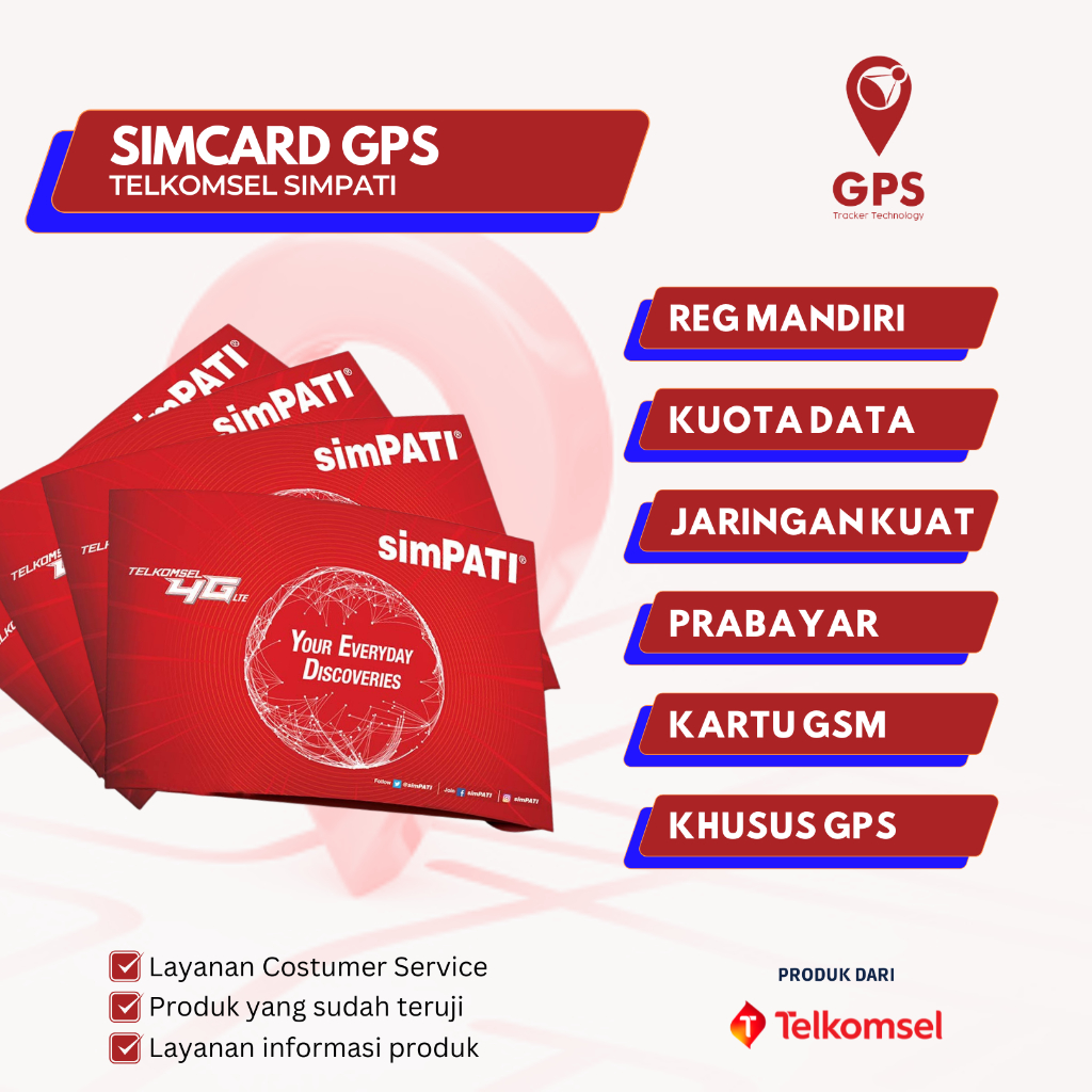 SimCard Kartu GPS Tracker Simpati Telkomsel / Kartu GPS Tracker