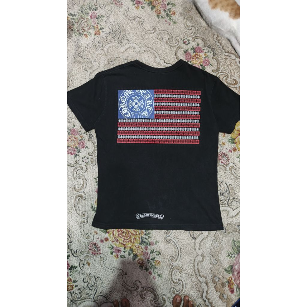 t-shirt pocket chrome hearts usa flag second