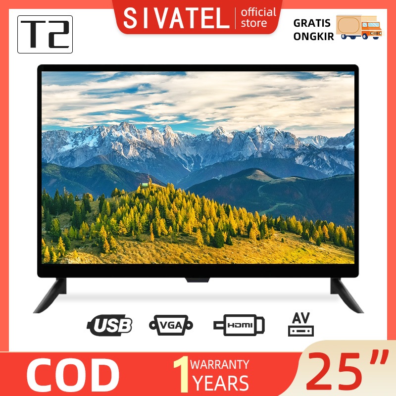 Sivatel TV LED Digital 24inch 25inch 27inch FHD Televisi Murah Promo-Garansi 1Tahun