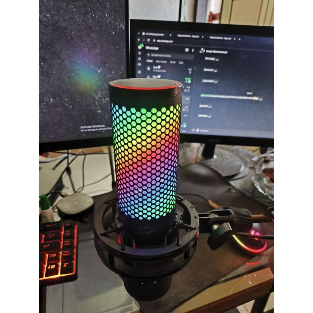 HyperX Microphone Gaming QuadCast 2 S USB C - Black Podcast Streaming Condenser Mic Original