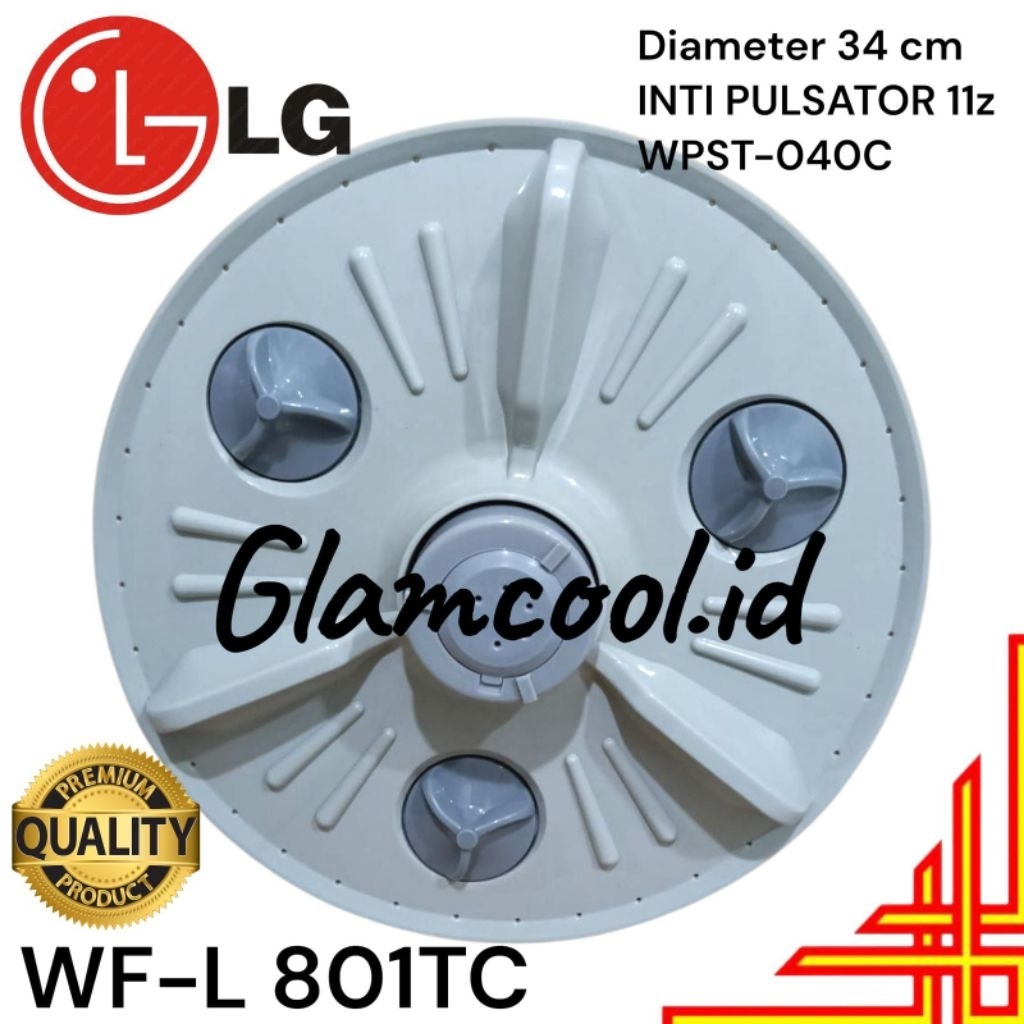 WF-L801TC PULSATOR MESIN CUCI LG 1 TABUNG OTOMATIS DIAMETER 34CM GIGI 11 HIGHT QUALITY