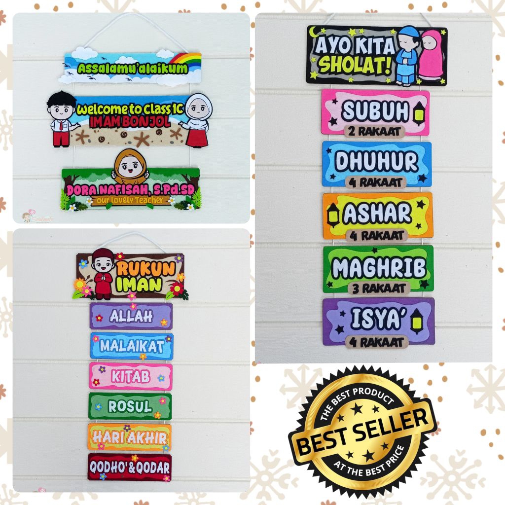 [ekonomis] Hiasan kelas / hiasan dinding kelas / hiasan kain flanel