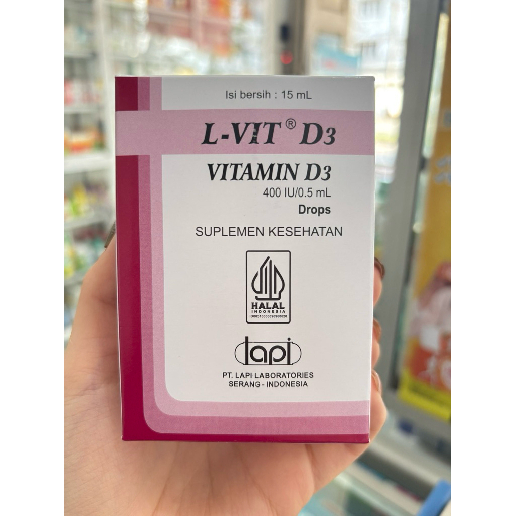 L-VIT L VIT D3 DROP BOTOL 15 ML suplemen vitamin d3 untuk bayi