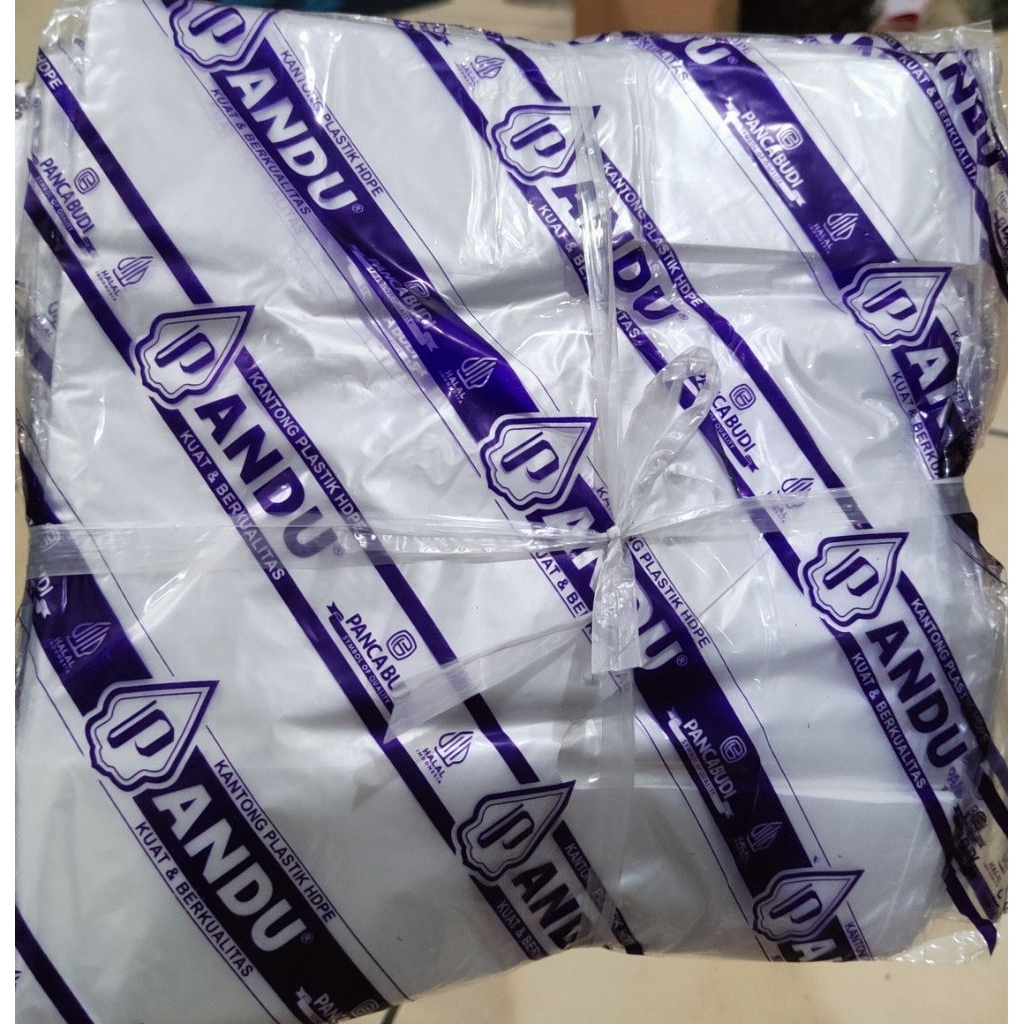 TERMURAH Kantong kresek/Kantong plastik HD bening merk Pandu ukuran 24