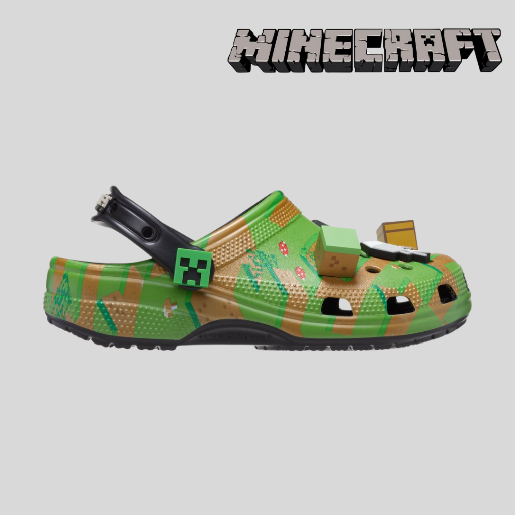 Crocs Anak / Crocs / Crocs 3D / Crocs Minecraft / Minecraft / Crocs Anak laki laki Sandal Minecraft