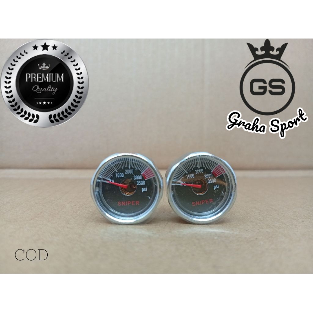 Manometer Sniper, Manometer Od 22, Manometer Pcp, Manometer 3500psi, Manometer Regul, Manometer