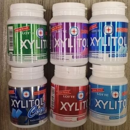 Lotte XYLITOL ( 12 pcs / pack ) chewing gum SUGAR FREE 58gr permen rasa FRESH MINT / JERUK NIPIS / B