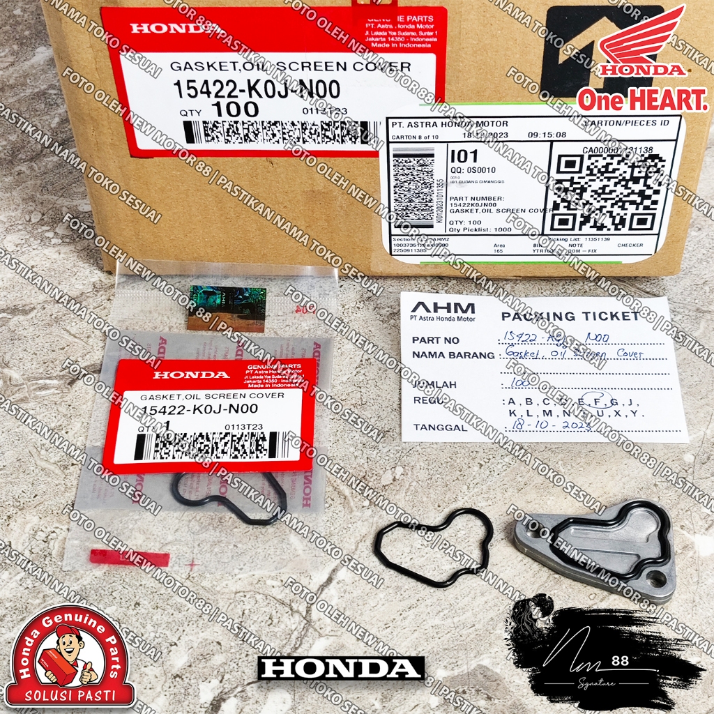 Oring Seal Karet Gasket Tutup Bak Oli Mesin Bawah Filter Saringan Oli Genio BeAT LED Deluxe BeAT Str