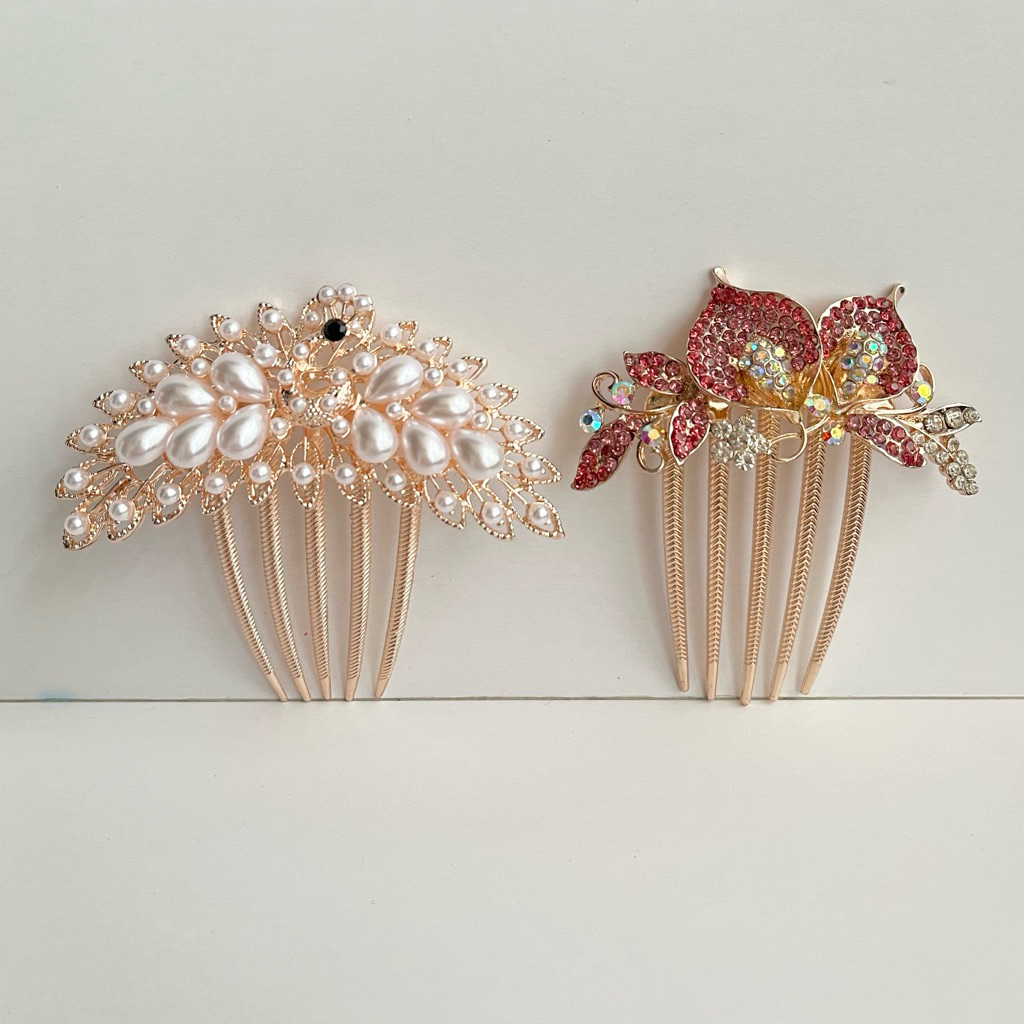 SIRKAM RAMBUT TUSUK KONDE SIRKAM KOREA KRYSTAL MUTIARA MEWAH