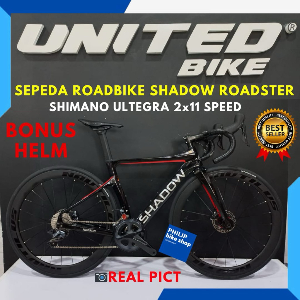 SEPEDA BALAP ROADBIKE SHADOW ROADSTER R7 FRAME CARBON SHIMANO ULTEGRA