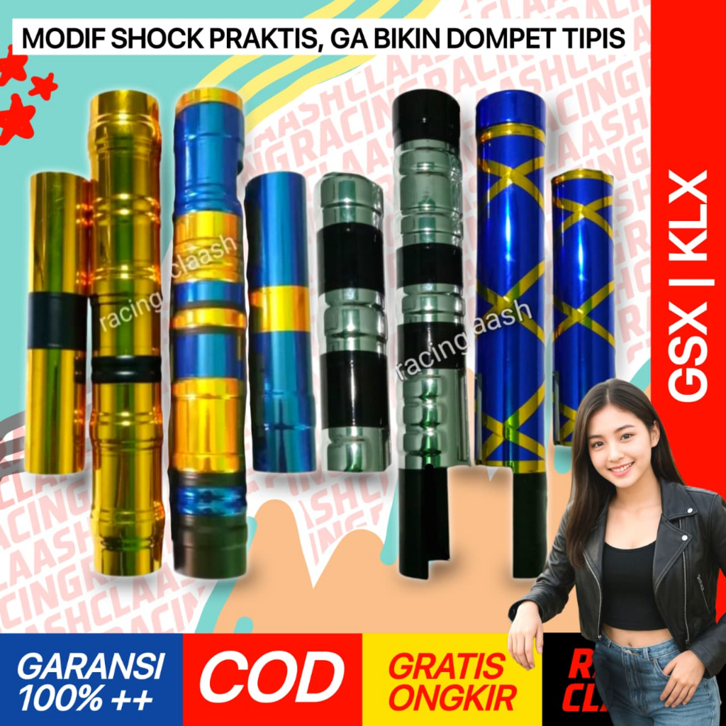 Racing Claash Cover Shock Depan Gsx Klx Cover Shockbreaker Sok GSX KLX 150 R S Tele New Old 2