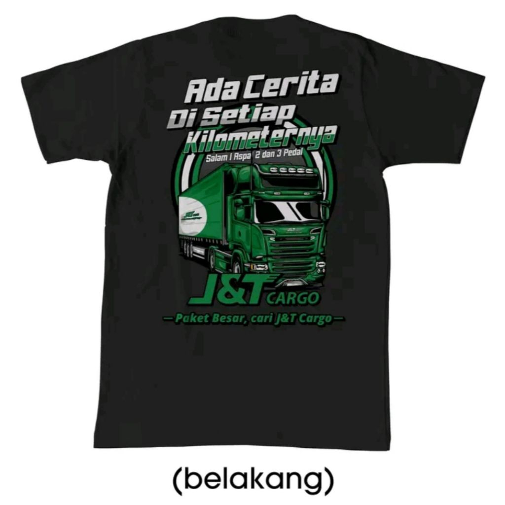 Kaos T-shirt - Truck JNT Cargo - Kaos Distro unisex