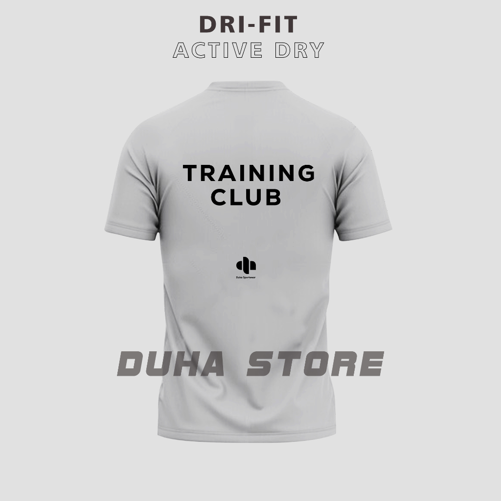 Jersey Training Club Duha Sportwear Lengan Pendek Sport Olahraga Lari Pria Wanita
