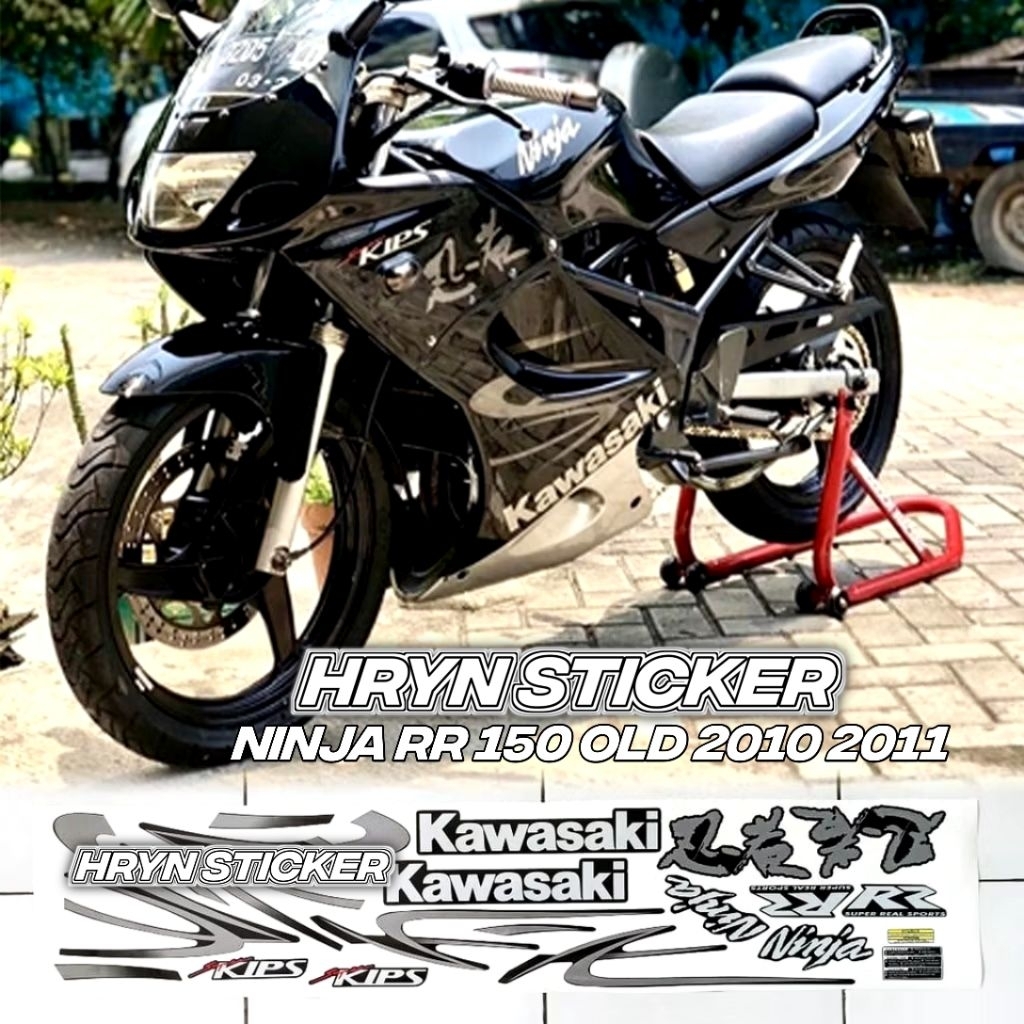 striping ninja rr old 2010-2011 - striping ninja rr old 2010-2011 hitam anti gores laminasi