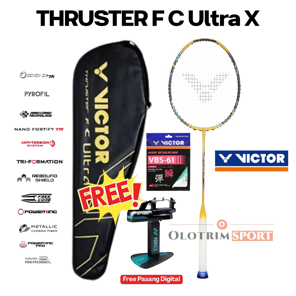 Raket Badminton VICTOR THRUSTER FALCON C ULTRA X Jonathan Christie Jojo / TK F C ULTRA X Original