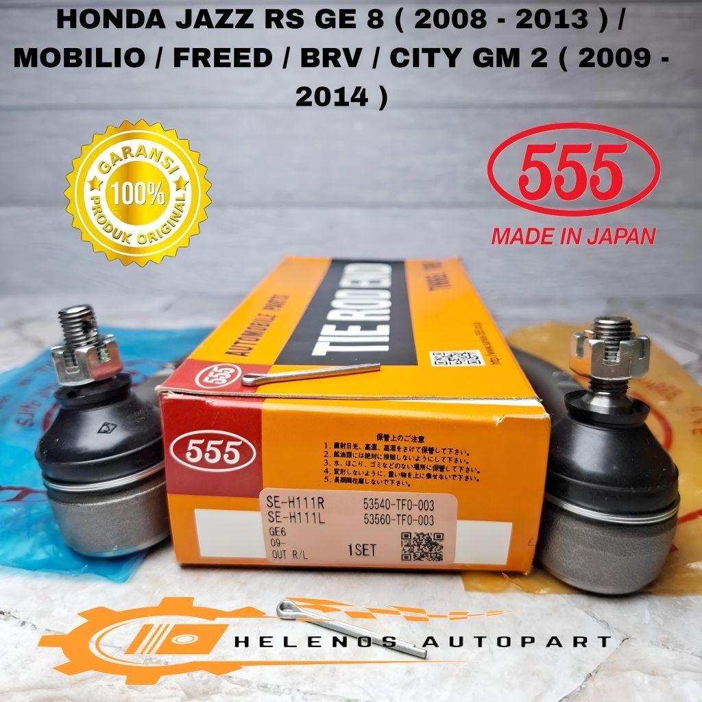 TIE ROD END JAZZ RS GE 8 ( 2008 - 2013 ) / MOBILIO / FREED / BRV / CITY GM 2 ( 2009 - 2014 ) ORIGINA