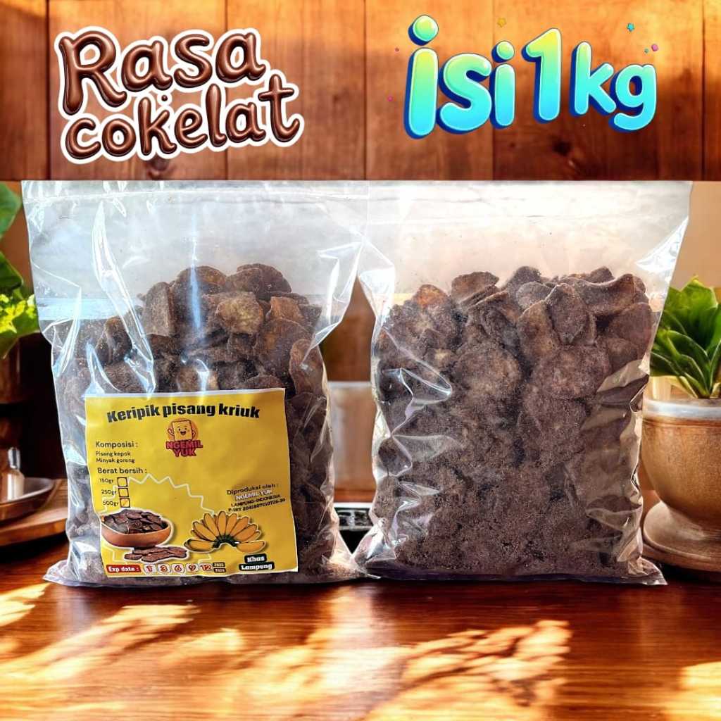 KRIPIK PISANG COKLAT 1 KG / KERIPIK PISANG KEPOK KHAS LAMPUNG / OLEH OLEH LAMPUNG