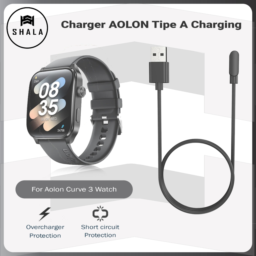 Kabel Charger Aolon Watch Curve 3 Smartwatch Tipe A Charging