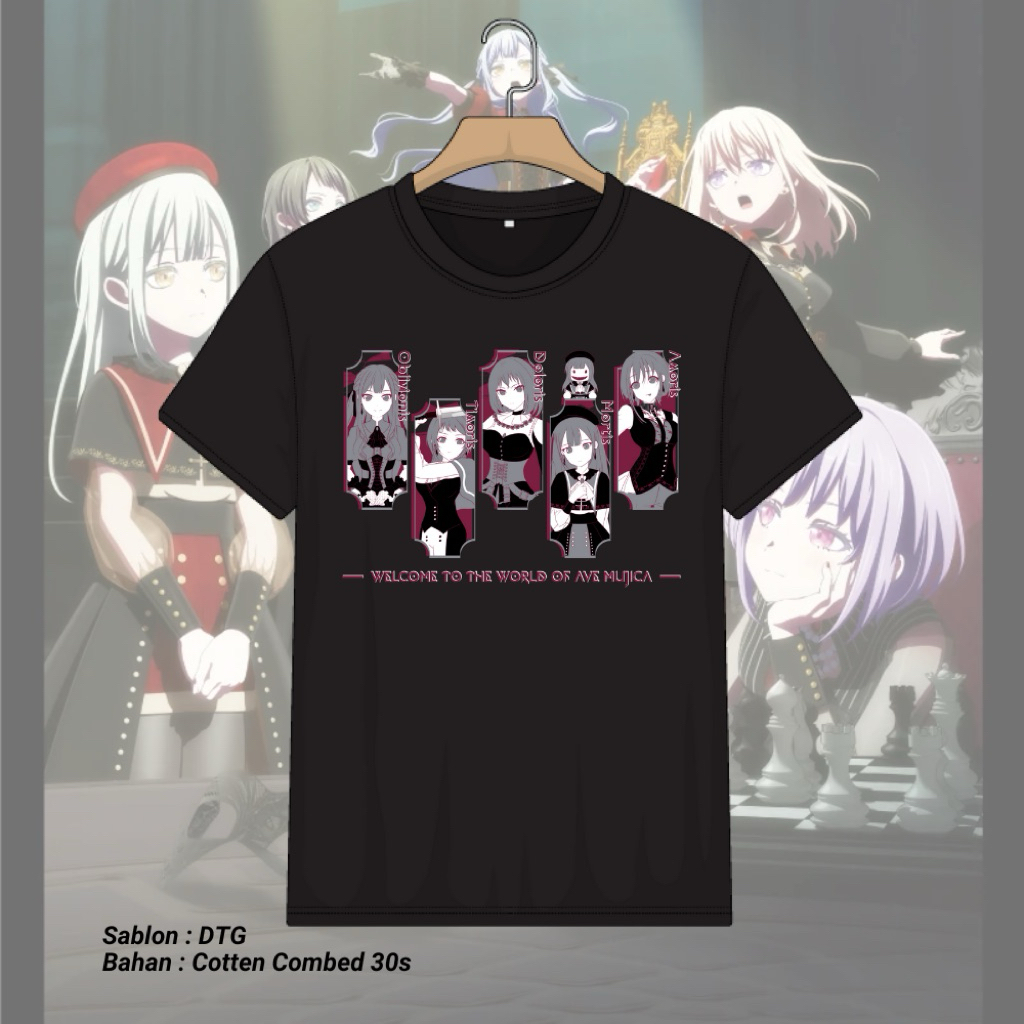 Kaos Bang Dream Ave Mujica Bandori - Welcome to Ave Mujica world