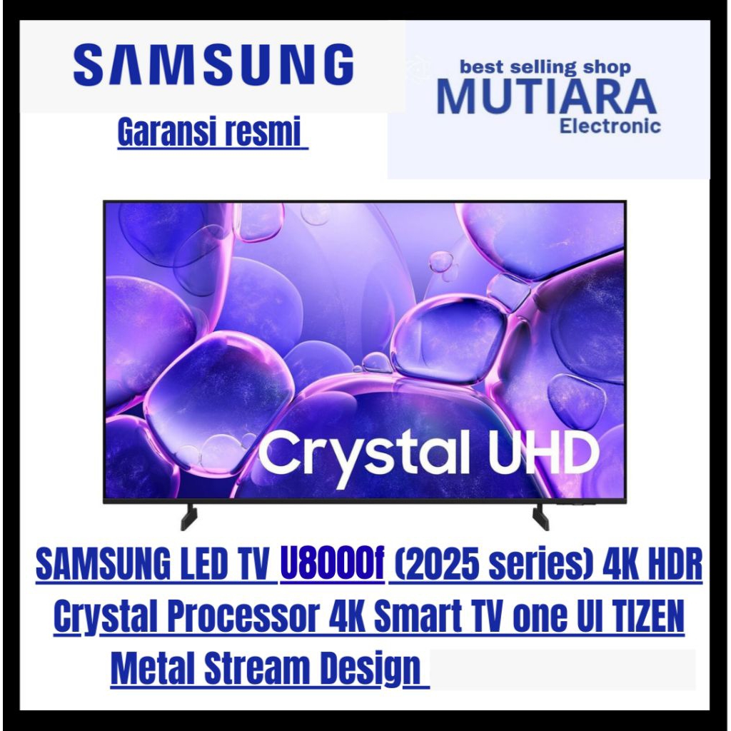 SAMSUNG 43U8000F 4K SMART TV 43
inch 2025 Series