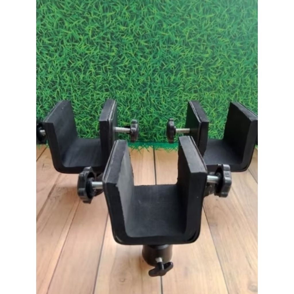 dudukan senapan bahan besi plus mini ball head