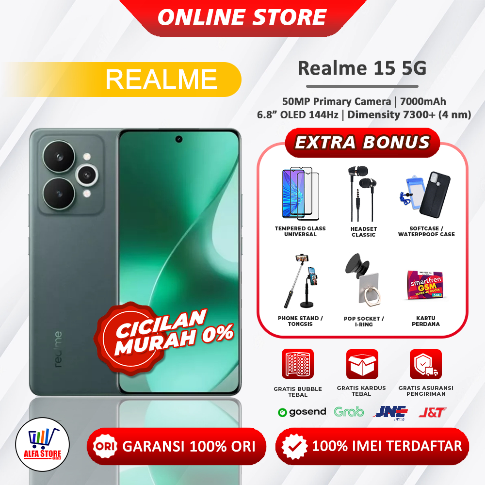 REALME 15 5G RAM 8/256GB - RAM 12/256GB GARANSI RESMI