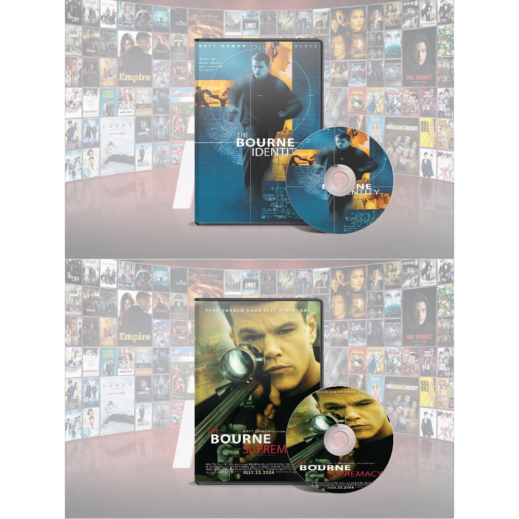 DVD The Bourne Identity (2002) + DVD The Bourne Supremacy (2004)