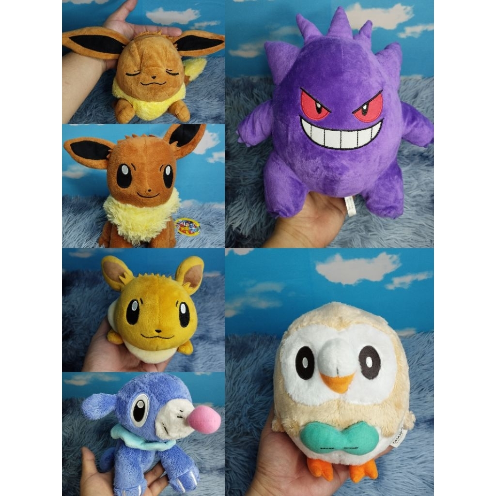 NINTENDO 3RD POKEMON GENGAR PLUSH & KEYCHAIN Boneka Pokemon Gengar & Gantungan Kunci Pokemon Gengar 