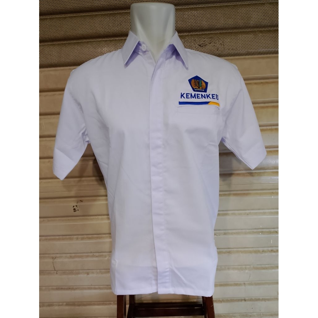 Kemeja Kemenkeu Seragam Kemenkeu Putih Pendek
