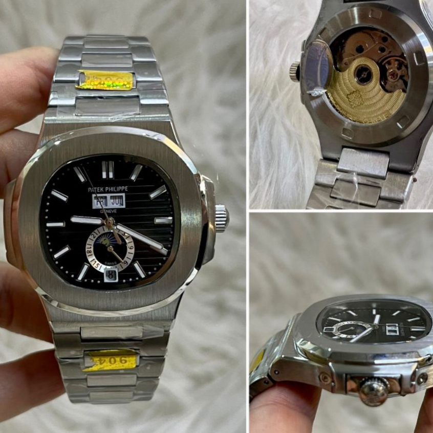Jam tangan pria patek Philippe Nautilus Moonphase 5726 Black
