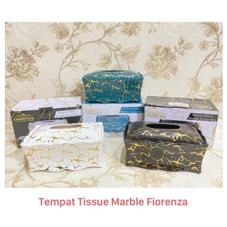 Tempat Kotak Tisu Tissue Keramik Segi Motif Marble Fiorenza 368