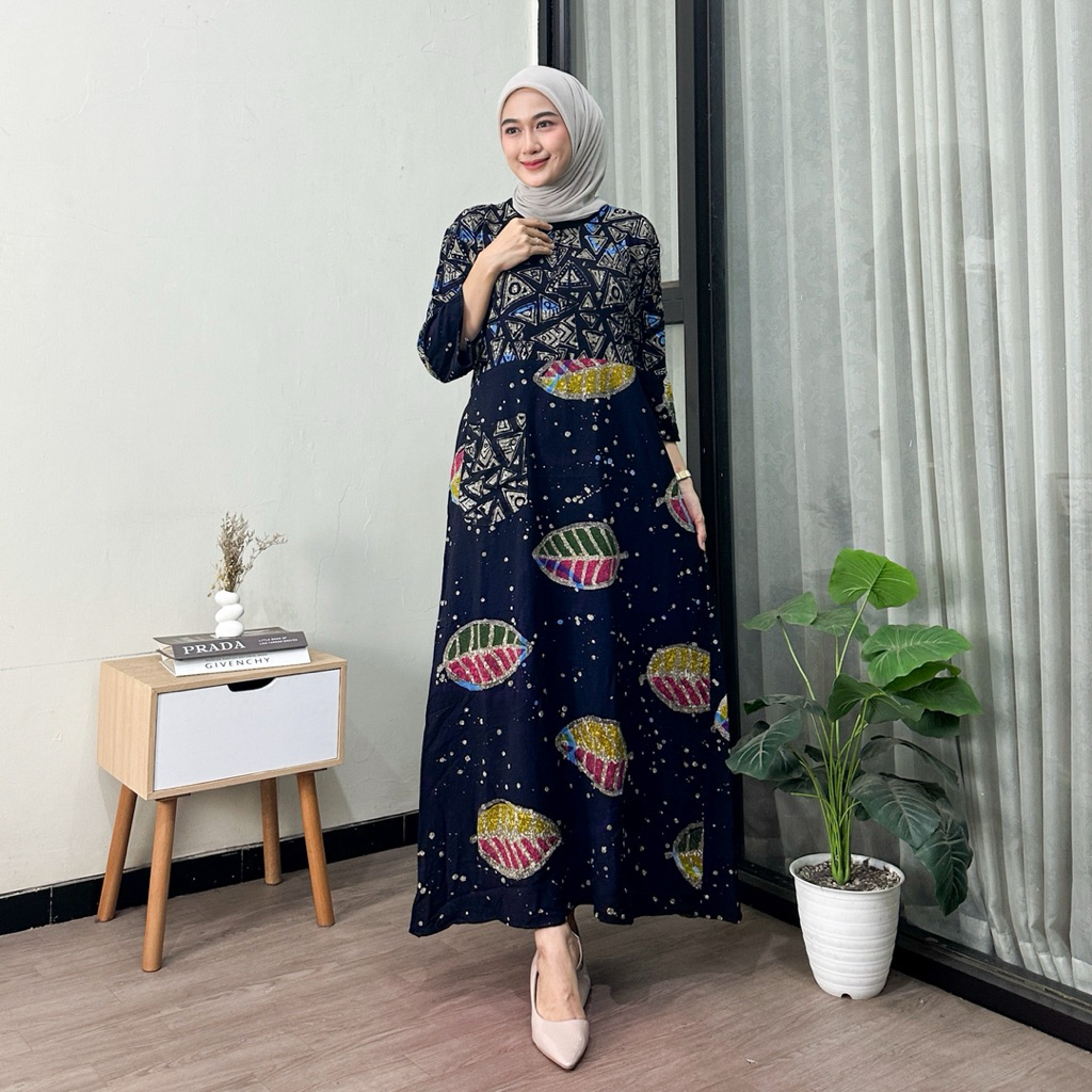 daster Maura daster lengan 7/8 Ld 110 Maura batik daster standar lengan panjang daster daster kekini