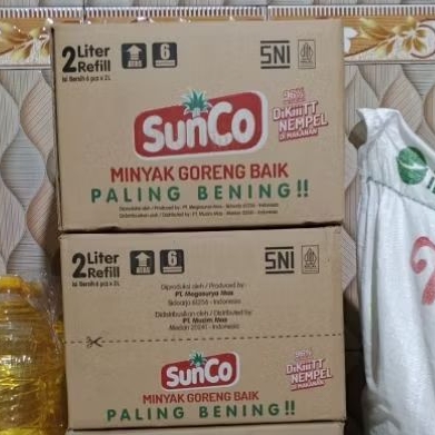 Minyak goreng sunco 2 liter 1 karton