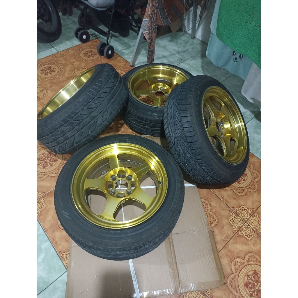 Velg Spoon Regamaster R15 lebar 7/8 ET 35/38 Gold