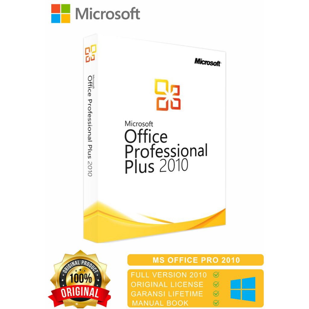 Software Office Profesional 2010 Original – Aktivasi Permanen (PC/Laptop)