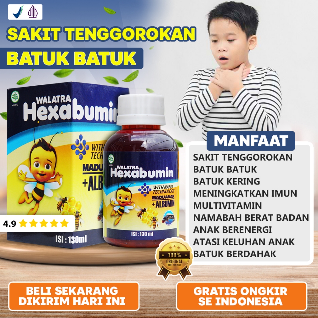 Obat Sakit Tenggorokan Anak Herbal Alami Sirup Batuk Pilek Flu Demam Anak Susah Makan Radang Tenggor