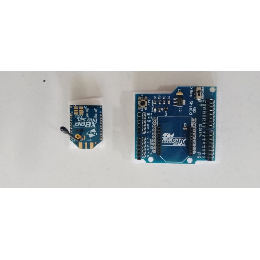 Modul Wireless XBee PRO S2C Wire Antenna + XBee Shield Arduino - BARU ORIGINAL - Siap Pakai untuk Pr