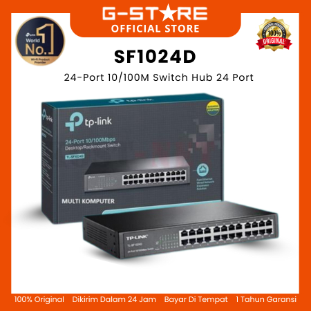 Tplink 24-Port 10/100Mbps Desktop/Rackmount Switch TL-SF1024D SWITCH HUB TP-LINK 24 PORT TL-SF1024D 