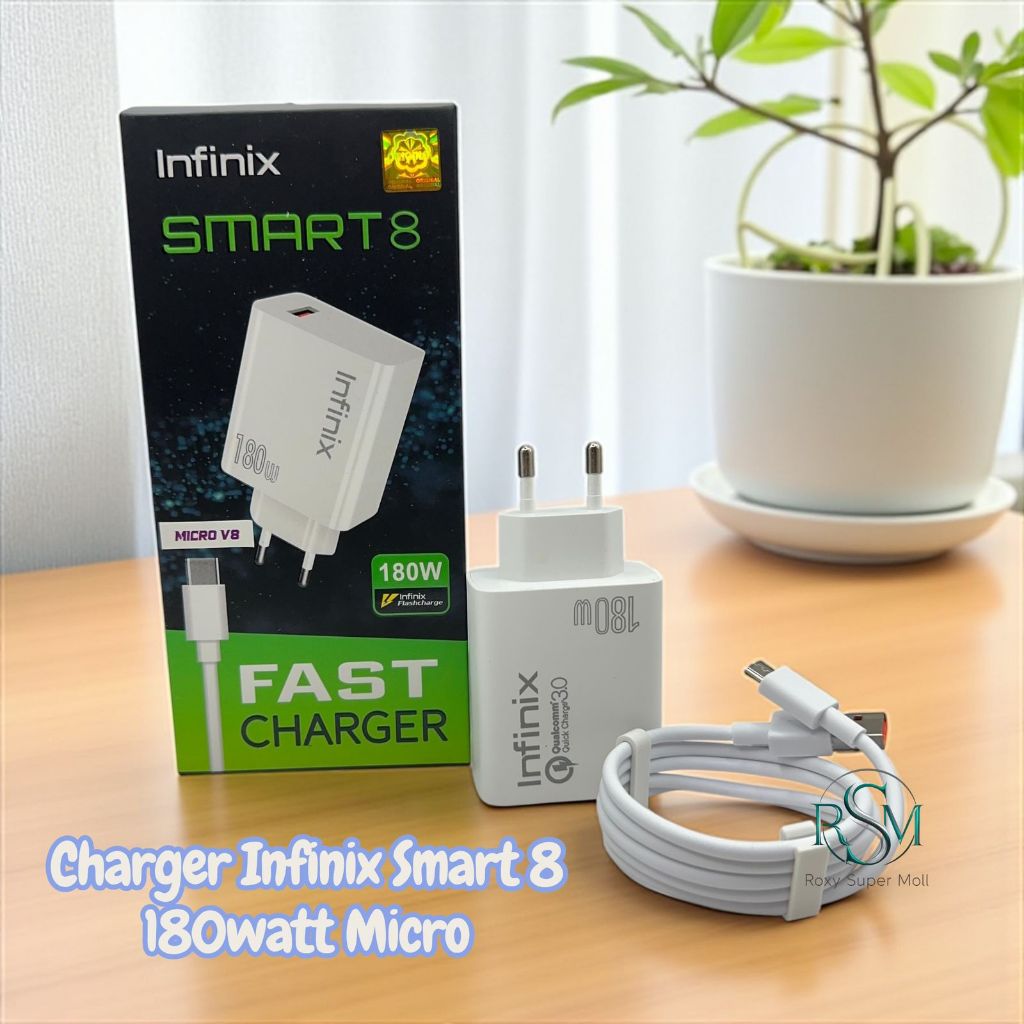 Charger infinix smart8 5G 180W Ori Support FastCharging kompatible semua hp smartphone android Terla