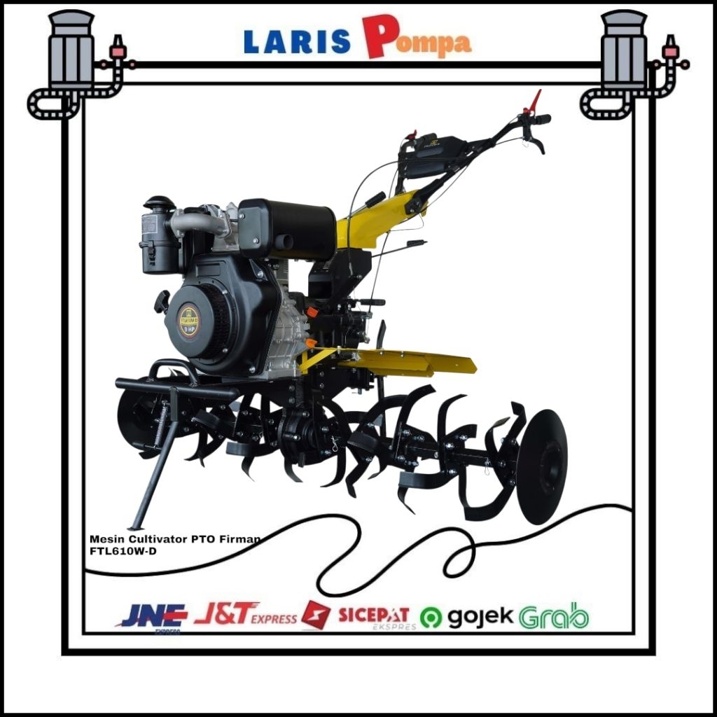 Mesin Cultivator PTO Firman FTL610W-D (Diesel)