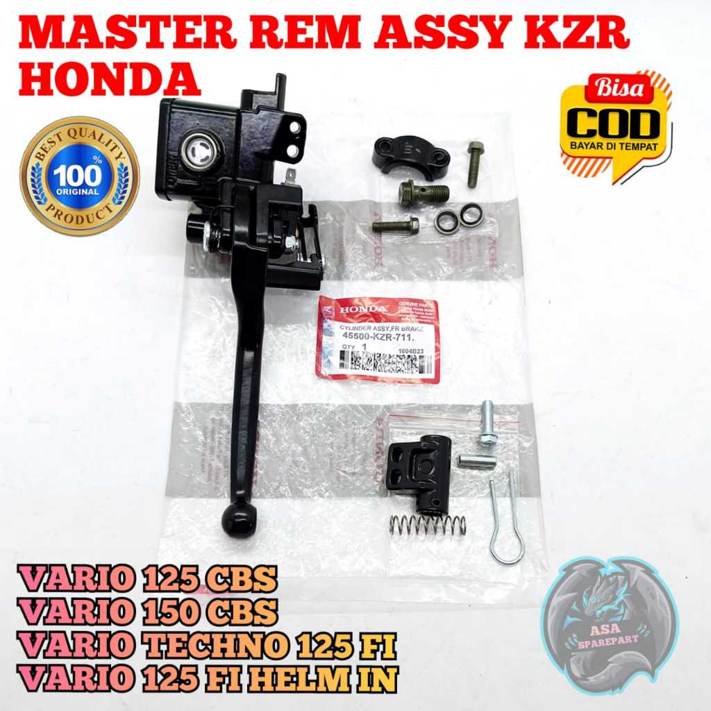 Master Rem Assy KZR motor honda Vario 110 fi Cbs, Vario 125 CBS (2014-2018) , Vario 150 cbs (2015-20